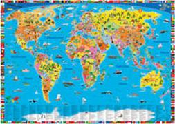 Illustrierte politische Weltkarte. 1:40'000'000